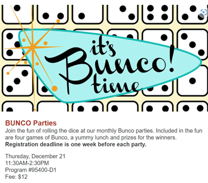 bunco party infographic
